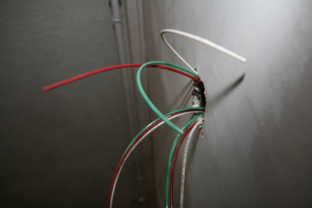 electrical wiring in a wall